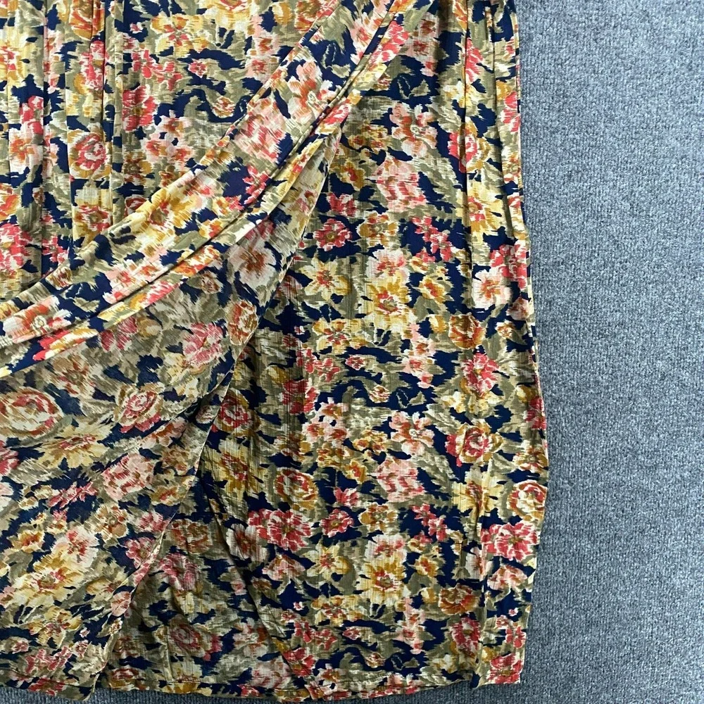 Vintage Karen Scott Wrap Skirt Womens 1X Floral Long Straight Boho Cottage Ranch